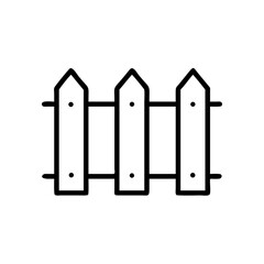 Poster - A simple graphic of a picket boundary with pointed tops and horizontal rails, in a line drawing style