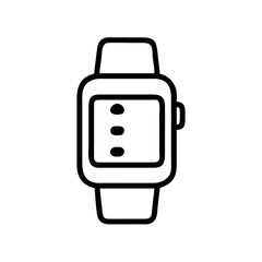 Poster - A simplistic depiction of a wearable device with a band and three dots on the screen display