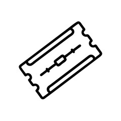 Poster - Depiction of a rectangular ticket with perforated edges and a central line design element shown