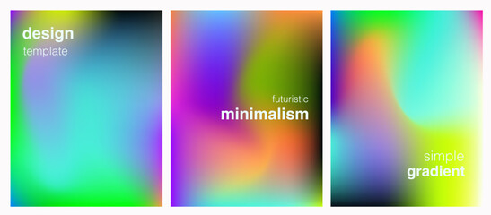 Poster - Abstract vector backgrounds with vibrant gradient mesh in pink, green, blue, and yellow. Smooth blend, soft glow, and futuristic style ideal for digital, web, creative, and presentation design.