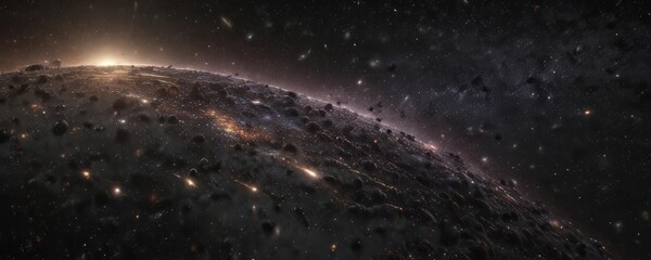 Wall Mural - millions of stars glitter across a velvety black galaxy , twinkling, astronomy