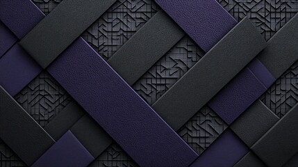 Poster - A sleek and modern abstract design, this background boasts overlapping purple squares and lines, ideal for various presentation needs