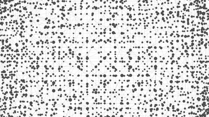 Leinwandbilder - Dots connected by lines. Abstract wave. Minimalist mesh. Abstract polygonal shape.