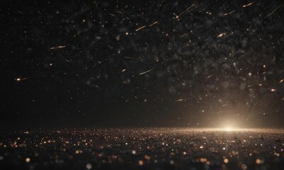 Wall Mural - dark canvas sprinkled with countless glittering stars; ethereal glow , night scene, galaxy, deep spa