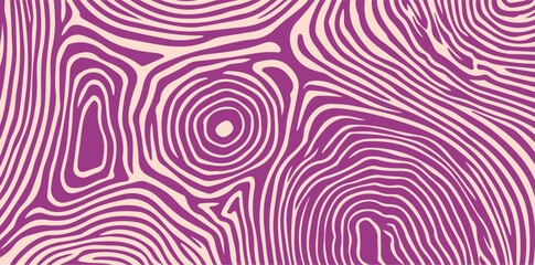 Aufkleber - Abstract vector illustration with bold wavy lines forming hypnotic, organic shapes in a retro modern pattern. The style is reminiscent of Y2K and current trending op-art aesthetics.