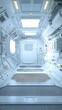 © miftakhul - Futuristic interior of a space station corridor featuring advanced technology