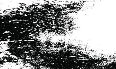 Aufkleber -  high contrast abstract texture white background featuring black brush strokes and white space texture overlay effect, perfect for adding a grungy and artistic touch.