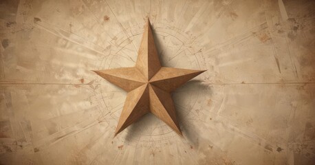 Wall Mural - aged paper, geometric star & cloud pattern, retro style , surface, background, paper