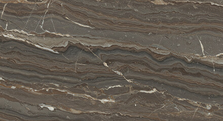 Aufkleber - Dark brown marble showing stunning stripes and veins creating a luxurious pattern