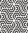 © Curly_Pat - Vector seamless pattern with chevron. Modern geometric texture. Repeating abstract background. Polygonal grid with bold striped hexagons. Can be used as swatch for illustrator.
