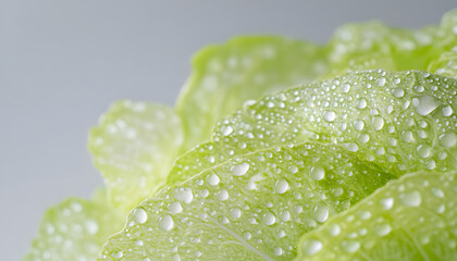 Fresh Romaine Lettuce Heads Garnished With Droplets of Water Ready for Use in Salads and Meals. Bright green romaine lettuce heads display crisp
