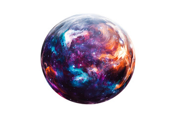 fantasy cosmic nebula planet sphere, outer space exploration, cut out transparent