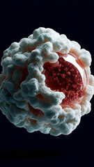 Poster - Microscopic view of organic cell revealing intricate internal structure