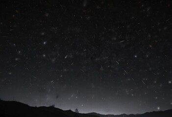 Wall Mural - Intensely bright stars scattered across a deep, inky black night sky ,  universe, night sky,  milky way