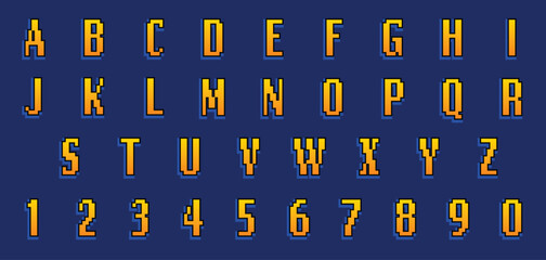 Poster - digital style alphabet text effect design