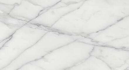 Poster - White Marble Texture Elegant Natural Pattern with Grey Veins Luxury Background Material