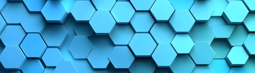 Poster - Abstract geometric pattern of overlapping hexagons.