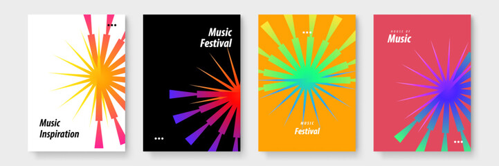 Poster - Suitable for modern interior decor, office spaces, or design presentations. These posters feature vibrant geometric patterns in eye catching colors.