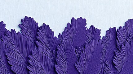 Fototapete - Purple foliage design on a light background.
