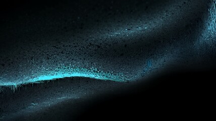 Poster - Abstract dark texture featuring a textured blue surface with pixelated line formations artwork
