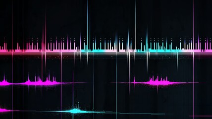 Poster - Vibrant equalizer bars on a dark backdrop create a dynamic and energetic sound visualization effect.