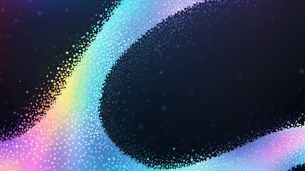 Poster - Abstract colorful flow on a dark background creates a feeling of energy and dynamic movement, light.