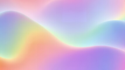 Poster - Dreamy pastel gradient unfolds in soft waves, offering a serene and visually soothing abstraction.