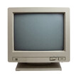 © PNG Lab - Beige vintage CRT computer monitor