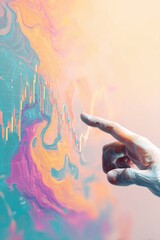 Poster - Fluid Digital Finance Visualization AI-Powered Trading Insights with Surreal Pastel Gradient Aesthetic - Innovative Investment Strategy for Next-Gen Market Intelligence