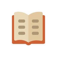 Poster - Stylized representation of an opened book with a transparent background