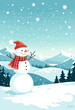 © ArtisticAllure - Winter Snowman in Mountain Landscape