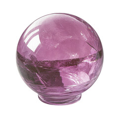 Poster - Elegant pink glass sphere with reflective smooth surface and intricate internal patterns, perfect for decorative accents, artistic displays, and design elements