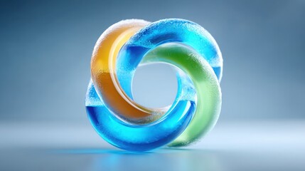 Poster - A colorful abstract circular object capturing attention with its vibrant hues and unique form for creative inspiration
