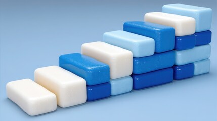 Poster - Striking blue and white block displaying simple yet effective design for use in various creative and educational contexts