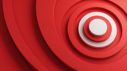 Poster - Red and white spiral background representing technical breakout confirmation in dynamic visual design and analysis