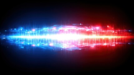 Poster - Red and blue abstract background representing technical momentum surge in data visualization and creative design concepts