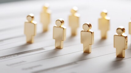 Poster - Thought leadership bio builder icon concept featuring a group of people standing on a table representing dynamic collaboration