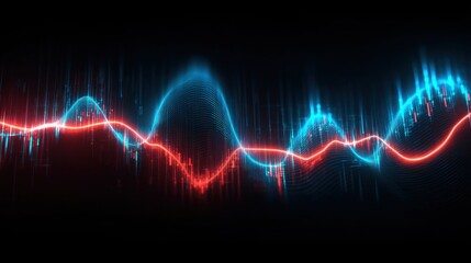 Poster - wave of light representing trend-following fibonacci analysis in business strategies and performance