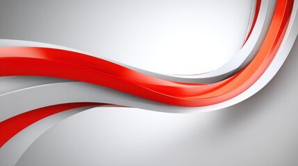 Poster - Striking red and white wave pattern representing movement and change in trends within various contexts and industries