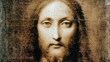 © Nutty - Close up of the Face of Jesus Christ from the Shroud of Turin in Italy, Religious Icon, Historical Artifact, Ancient Relic