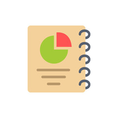Poster - Analysis notepad illustrating with graph and spiral bound edges for data visualization