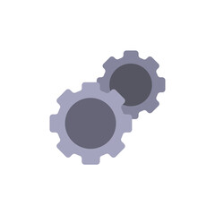 Poster - Interlocking cogwheels graphic depicting mechanism operation on transparent backdrop