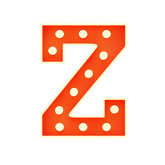 Poster - Z  Letter 3D Shape Marquee Lights Text