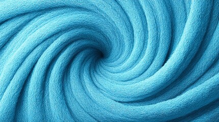 Fototapete - Close-up view of vibrant blue fabric texture in a spiral pattern.