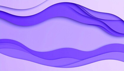 Poster - Abstract wavy shapes in varying shades of purple create a fluid, modern design, evoking a sense of calm and creativity