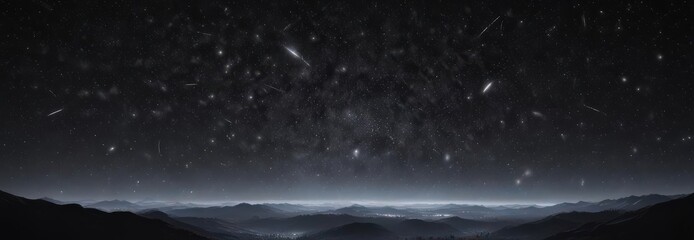 Wall Mural - Diamond-dust sky; myriads of sparkling stars across an inky black backdrop ,  space,  glitter