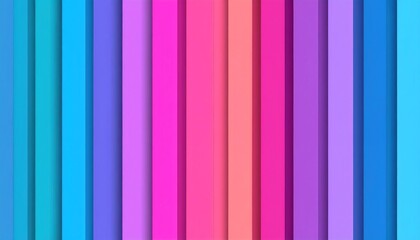 Poster - Vibrant vertical stripes in shades of blue, pink, and purple create a colorful abstract background