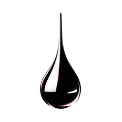 Poster - Elegant black glass vase with elongated teardrop shape and smooth glossy finish perfect for modern home interior decor display centerpiece or floral arrangement
