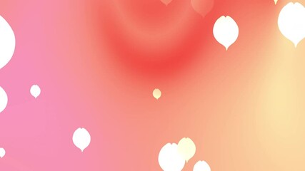 Wall Mural - aesthetic pastel yellow footage with cherry blossom particle, suitable for spring themed social medi