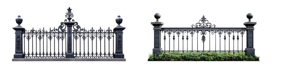 Poster - Set of Detailed model of a grand architectural gate. isolated on transparent background